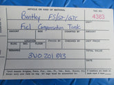Bentley Continental GT GTC Flying Spur fuel compensation tank #4383